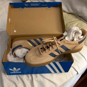 Adidas Beige and Navy Sneakers